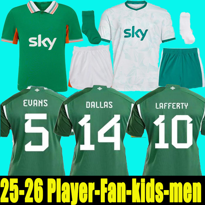 S-4XL Ireland Soccer JerseyEuro Cup Kids Kit ROBINSON OBAFEMI Home Away 25-26 National Qualifier Classy Special 2025 Football Shirt Green FERGUSON BROWNE