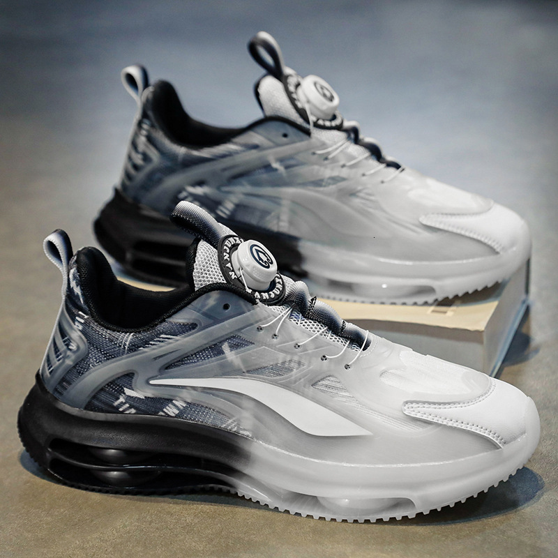 2025 New Rotary Buckle Sneakers for Men's Fashionable Breathable Mesh Designer Shoes Teenagers Sports Casual Shoes