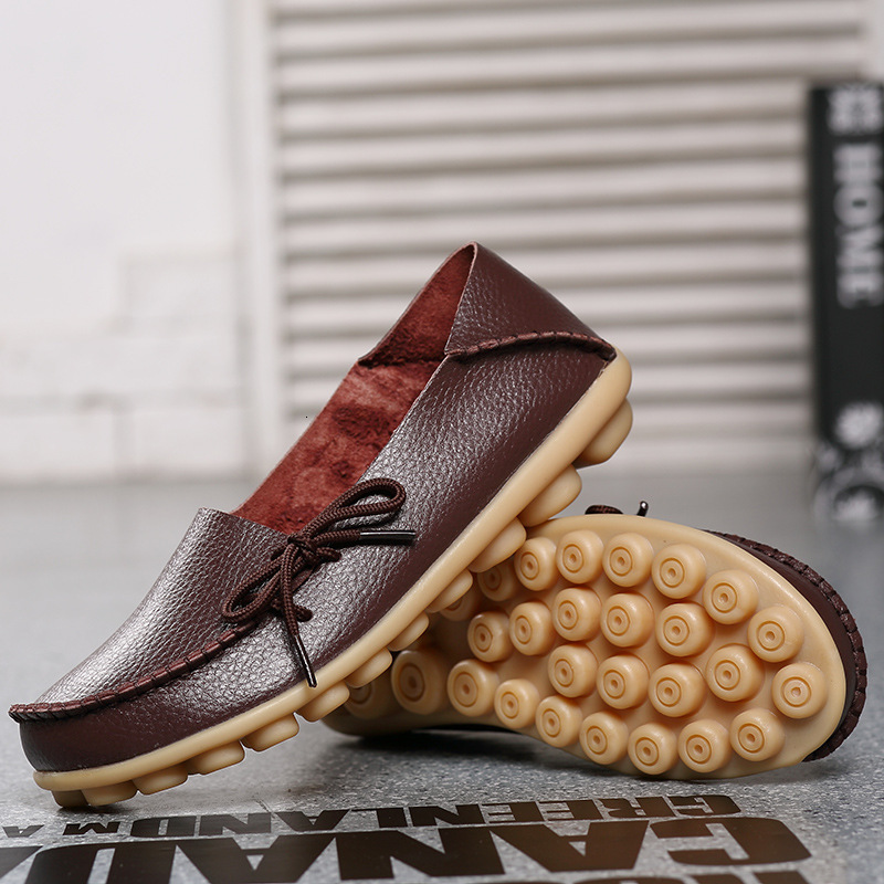 Large Size Two Layer Leather Breathable Anti Slip Mother S Cow Tendon Sole Shallow Mouth Women S Shoes Sandals Flat Nurse S Shoes Ddmysaturn