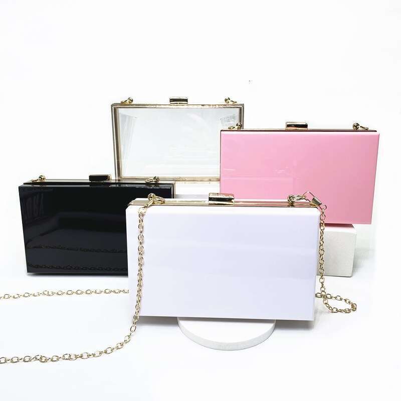 Dinner Bag New Acrylic Small Square Summer Candy Color Transparent Box Banquet Women S Chain Bag KQ