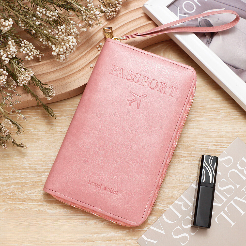 designer wallet RFID Long Clip Flight Ticket Storage Document Bag Multifunctional Travel Zipper Hand Held Passport Bag luxury wallet key pouch