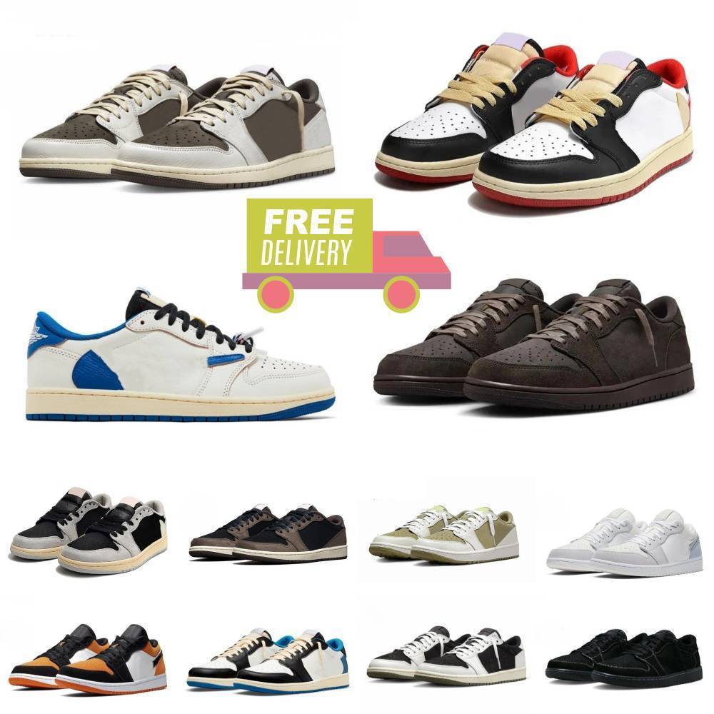 Designer J1 1 Military Blue TS Low Sports Shoes Trainers Reverse Mans Women 1S Midnight Navy Mocha RetroeS Basketball Shoes Dark Medium Olive Neutral White Sneakers