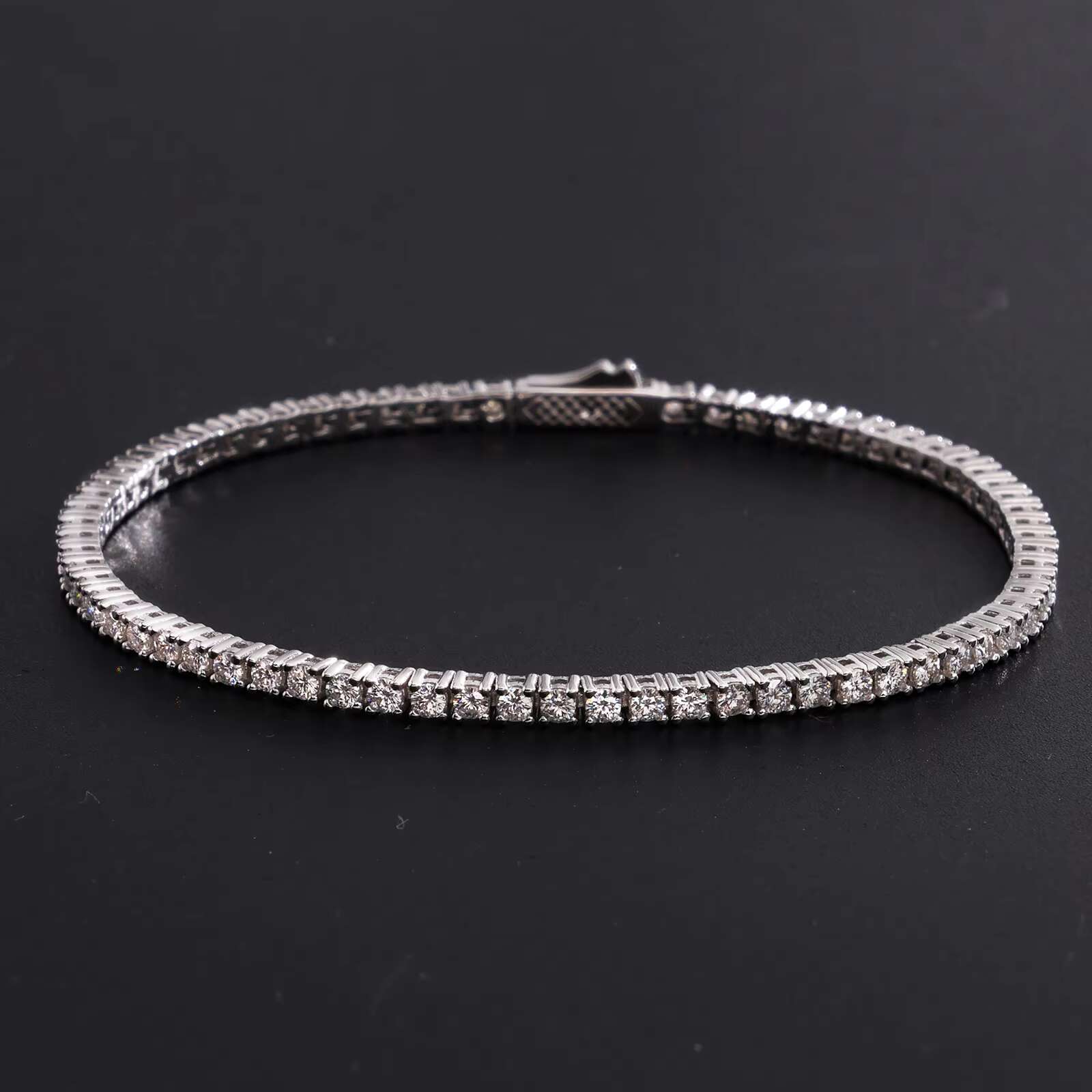 Wholesale Custom 2MM Tennis White Moissanite Chains 925 Silver Necklace Classic Pendant Necklaces for Wedding or Party