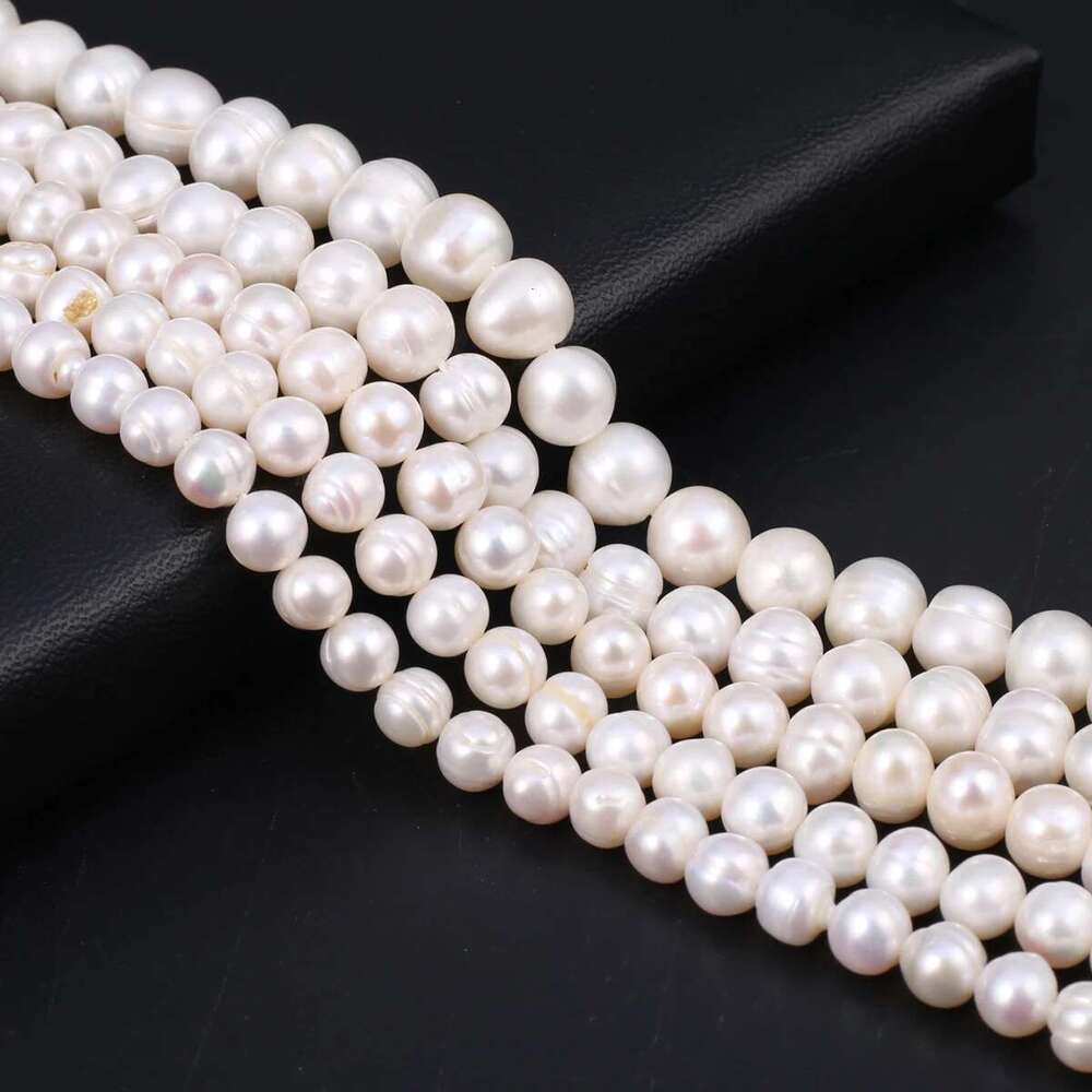 1String A/Aa Natural Freshwater Pearl Near Round Beads Charms For DIY Women Men Necklace Bracelets Jewelry Making Accessories