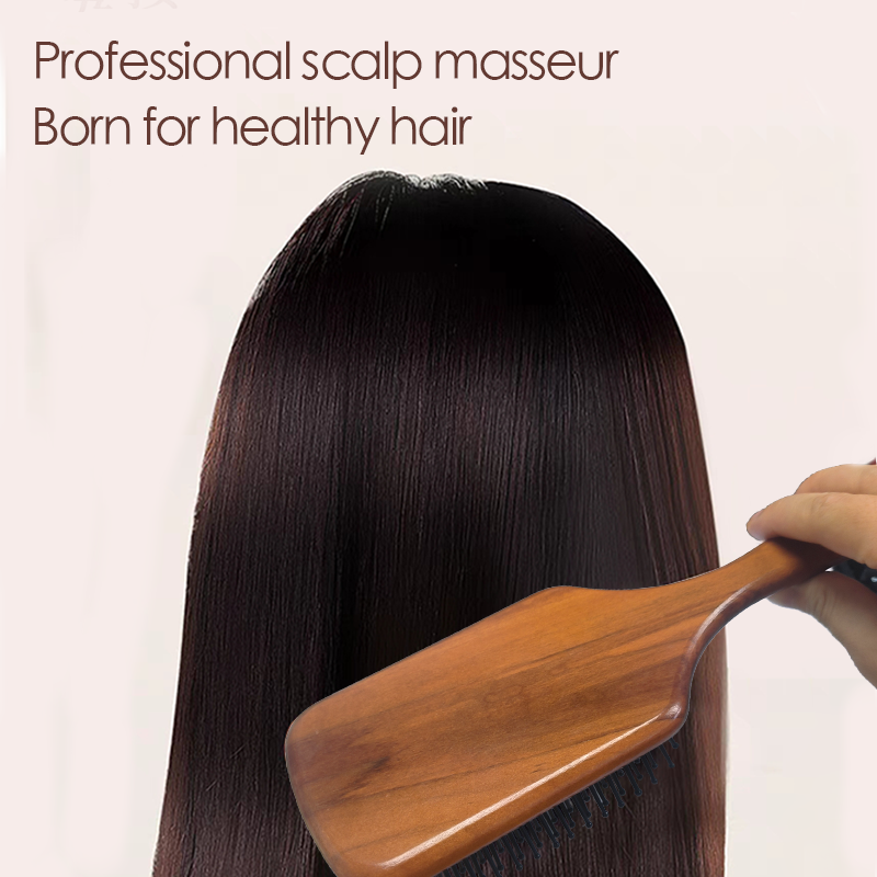 High Quality Sandalwood Airbag Wooden Massage Cushion Comb Home Detangling Hair Brush for Women X250928