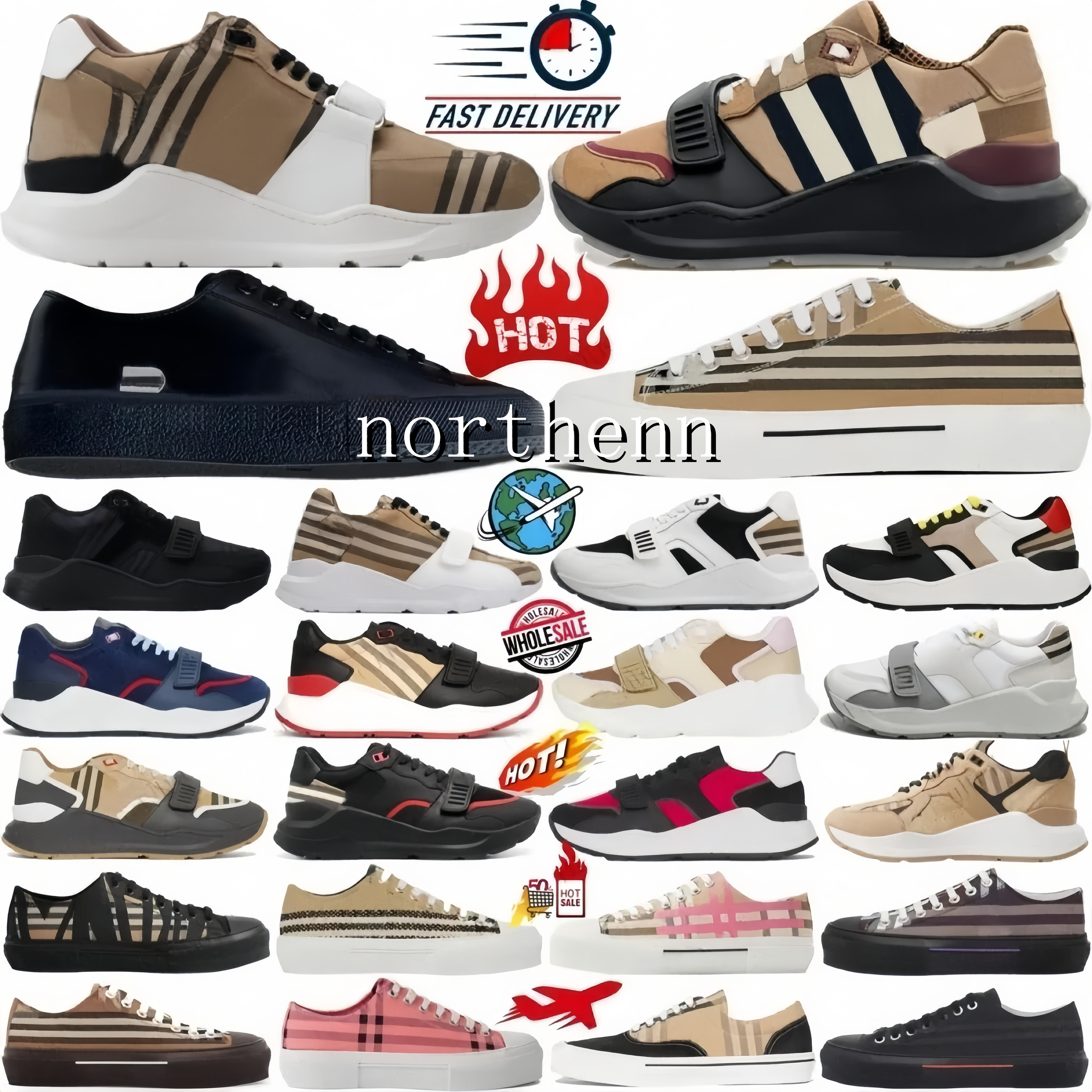 designer sneakers Vintage Ramsey Check shoes trainers Regis Cotton Suede Leather sneaker mens Archive Beige Birch Brown Soft Blue Chalkf1