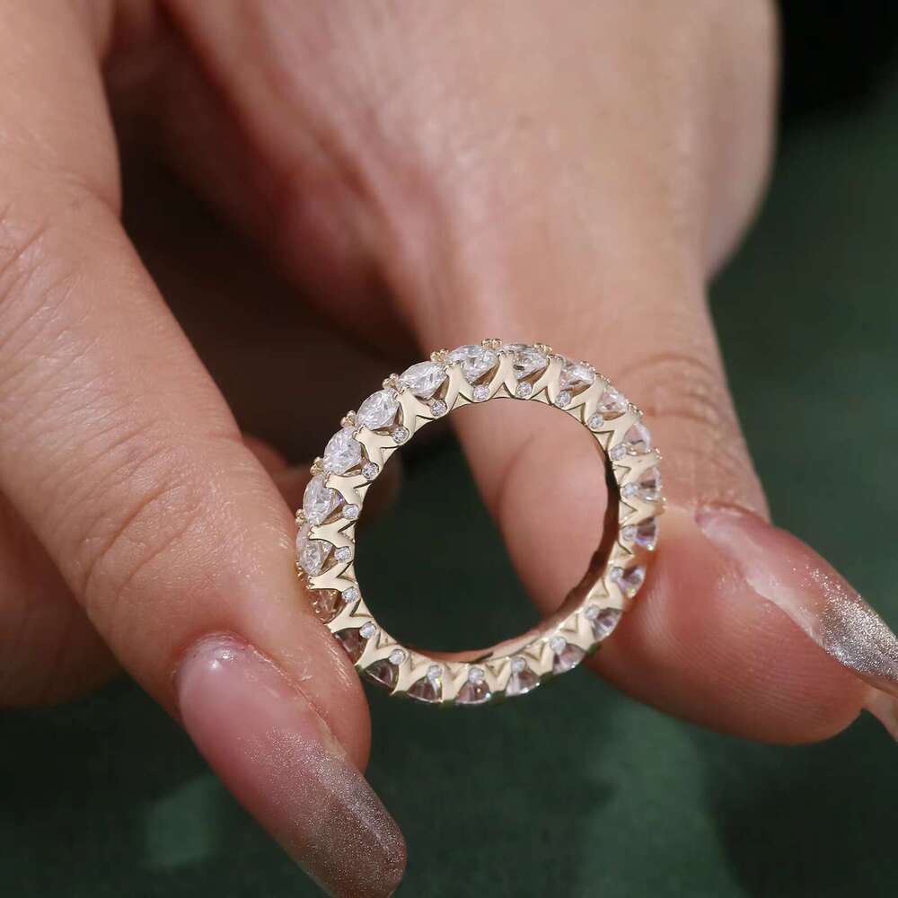 Simple luxurious labgrow eternal with unique design for both men and women, 14k gold filling ring, Valentine's Day wedding ring gift