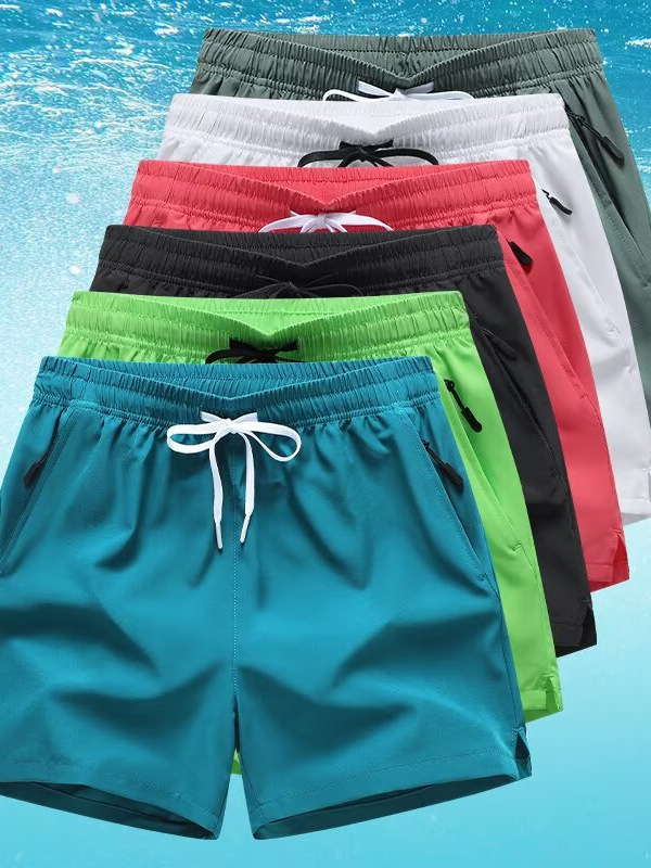 Designer Men's Athletic Hiking Shorts Lightweight Workout Gym Shorts for Men Outdoor Casual Travel with Zipper Pockets