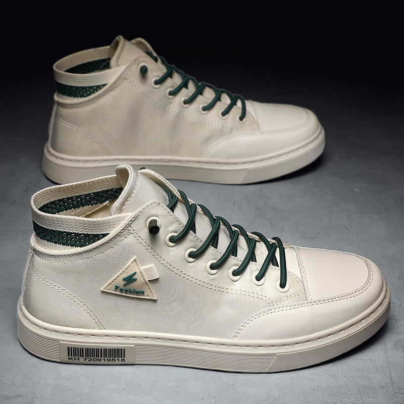 2025 New High-top Skateboard Shoes Men Ice Silk Breathable Canvas Designer Shoes Sport Casual Shoes