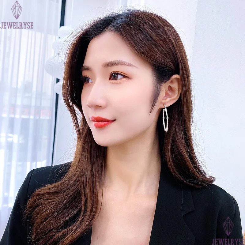 Choucong Handmade Clip Earrings Luxury Jewelry 925 Sterling Silver White Sapphire CZ Diamond Zircon Party Women Wedding Large Earbobs For Lover Gift