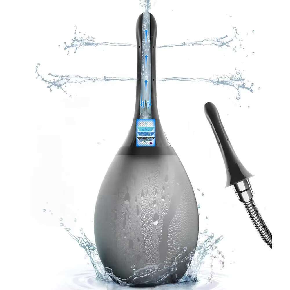 7 Nozzles Shower Hole 245ml Reusable Anus Vaginal Cleaner Kit Sex Toy Anal Cleaning Enema Bulb Douche for Men Women