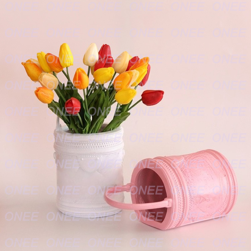 Handbag-shaped Vase Resin Flower Pot Home Decor White Bag-shaped Vase Sculptural Art Object Decorative Ornament Living Room Decor