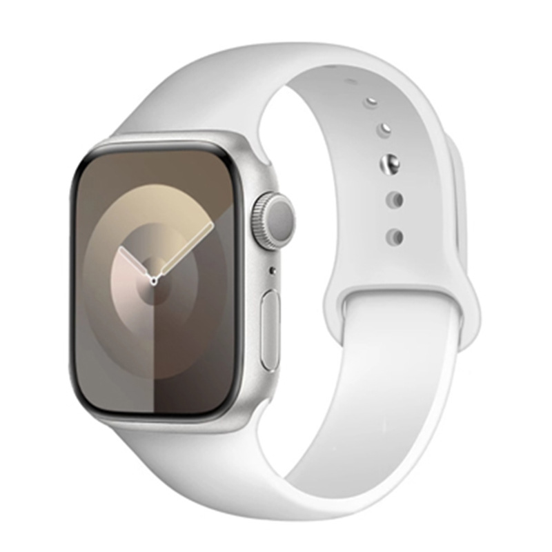Sporty Style Silicone Bands for Your Apple Smartwatch Versatile and Long-lasting Fits All Series