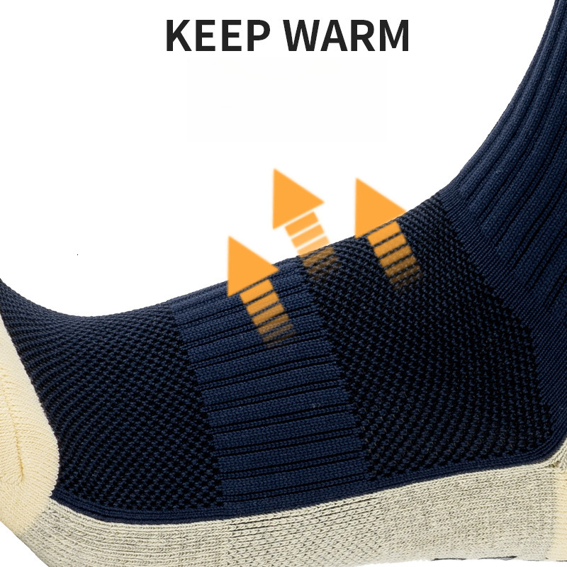 Football men's long tube square glue anti slip thick towel bottom over knee student training sports socks