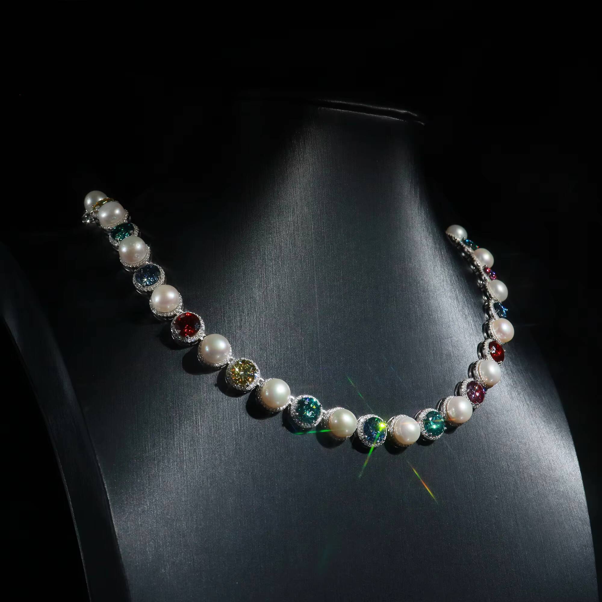 2024 Personalized Custom Masterpiece 925 Sterling Silver VVS Moissanite Diamond Assorted Element Unique Link Chain Necklace