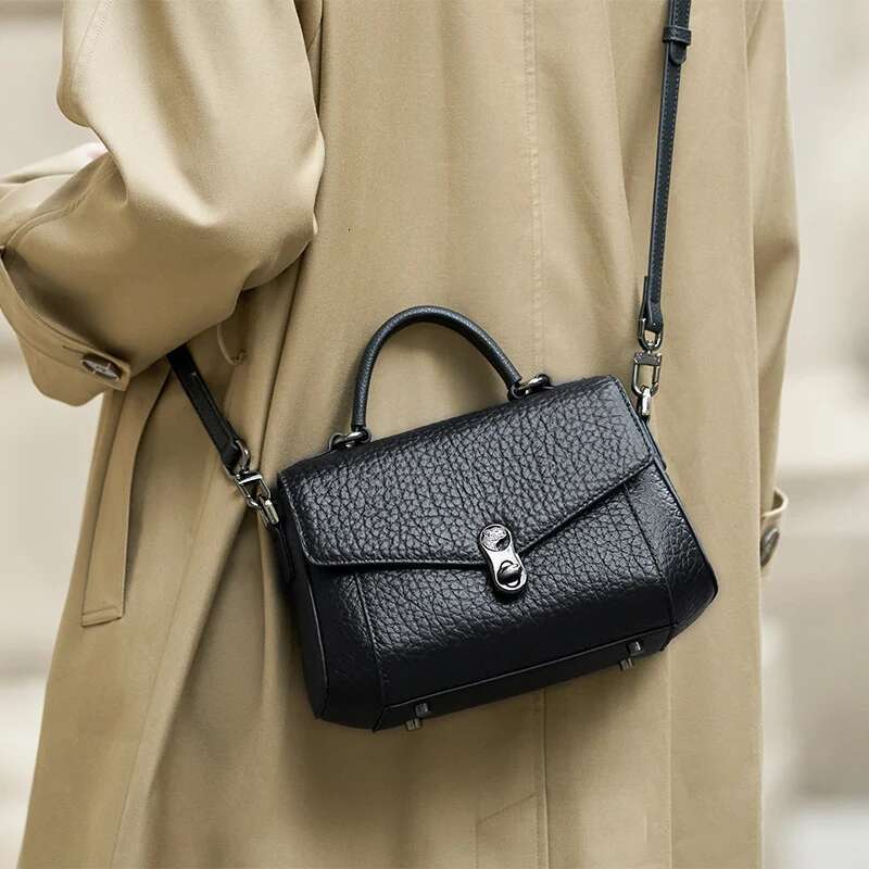 2025 New ZOOLER First Cow Handbag Woman Shoulder Bags Genuine Leather Black Purses Luxurious Fashion Girl#YC518