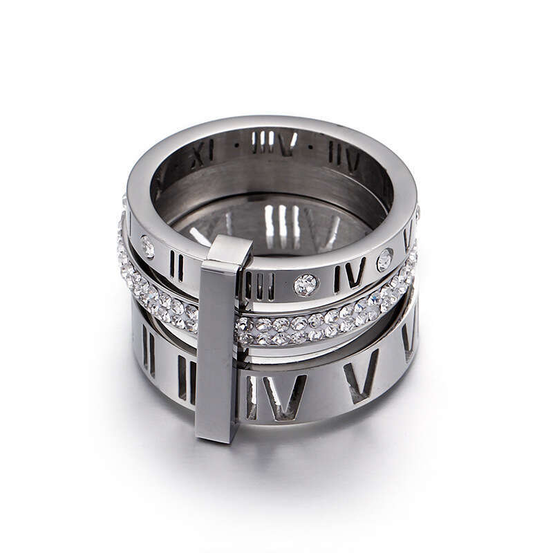 High Quality Designer for Woman Ring Zirconia Engagement Titanium Steel Love Wedding Rings Sier Gold Fashion jewelry Gifts nice