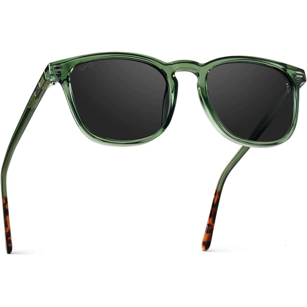 WMP Glasses - Men's Polarized Modern Round Square Sunglasses