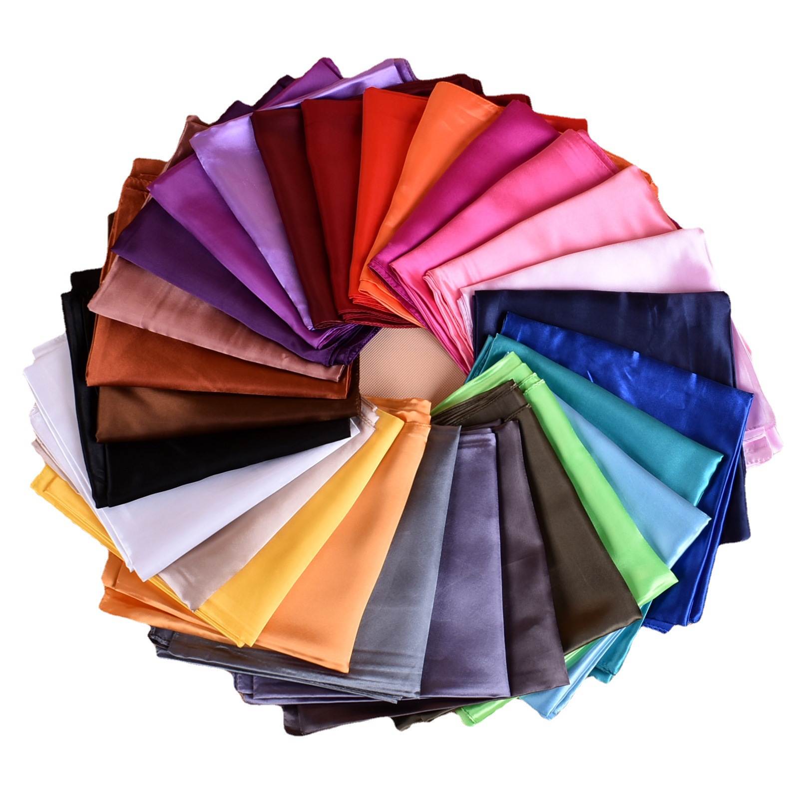 K577 Cross-border selection of pure color imitation silk large scarves wholesale women's scarves 90*90 satin versatile scarves