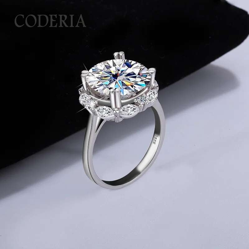 Moissanite 925 Sterling Silver Wedding Ring 5 CT D Color VVS1 Brilliant Diamond Finger Band Women Jewelry With GRA Certificate
