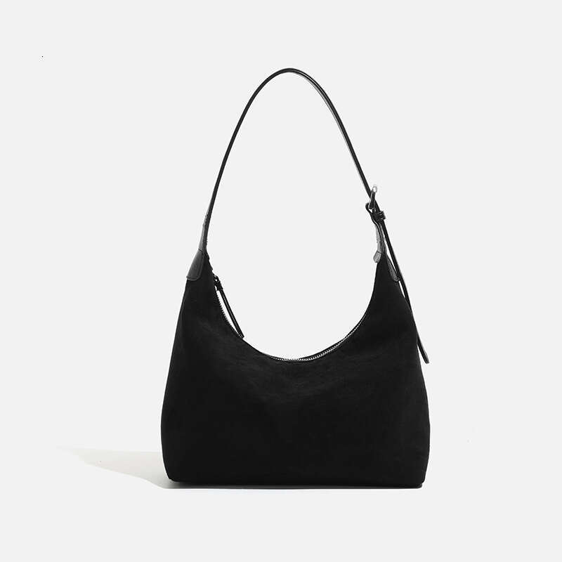 2024 Autumn East New Deer Skin Matte Hobo Underarm Casual Versatile Commuter Single Cross Shoulder Dumpling Bag
