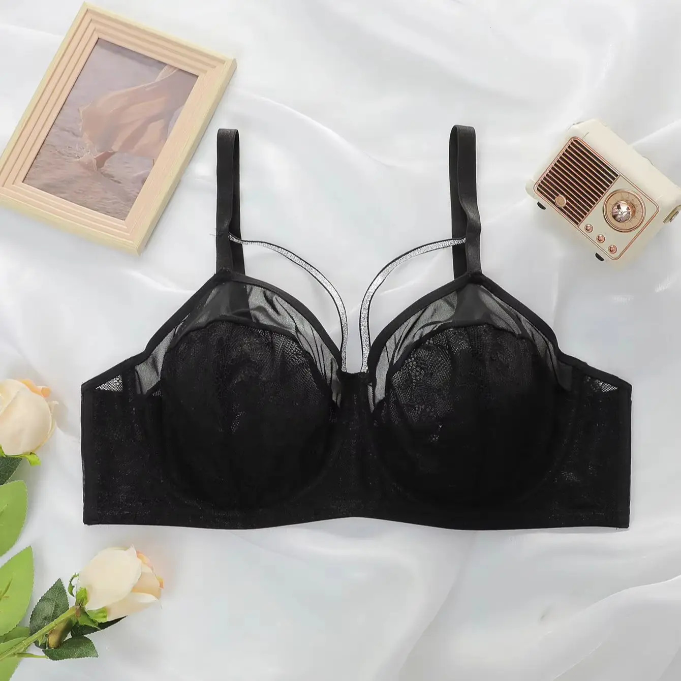 Viomisha Womens Underwear Plus Size Bra Full Set Unpacked Solid Daily XLXXXL 250430