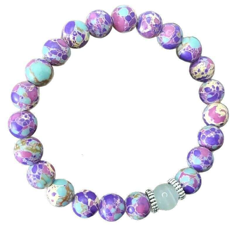 Temu Xiyin TK Purple Emperor Natural Moonlight Cat Eye Stone Bracelet