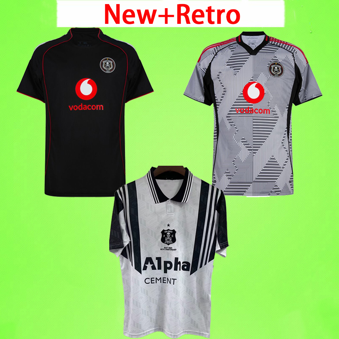 New + Retro 2025 2026 Orlando Pirates Soccer Jerseys 25 26 home away kit maillot de football shirt South Africa uniform 97 98 1997 1998 S-2XL