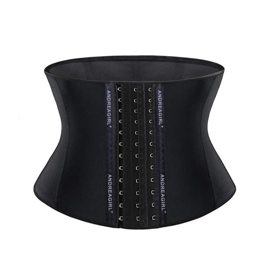 22cm short 3layer latex waist training tight corset 9 steel bone shape body female weight loss belt 9052 250430
