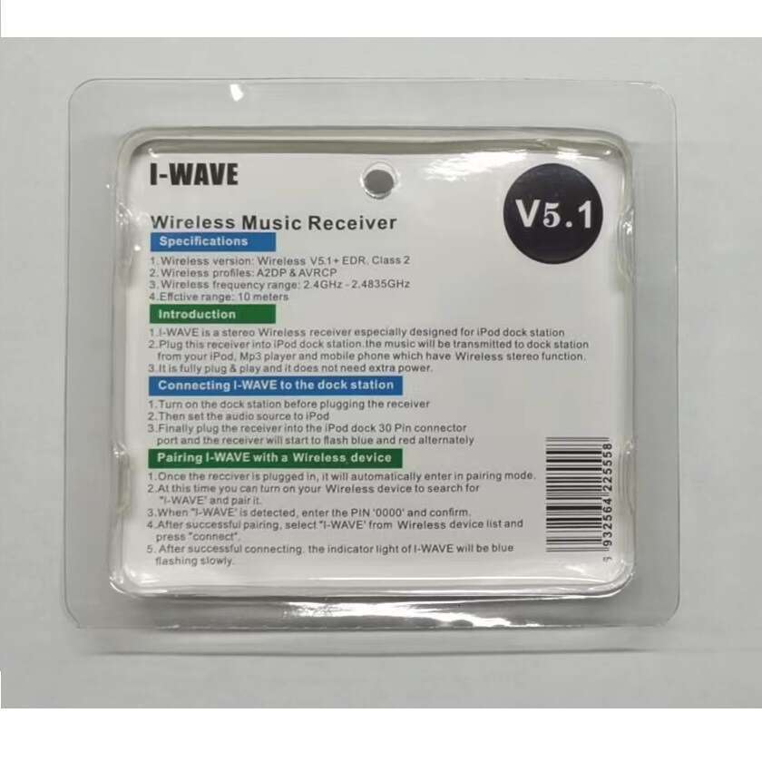 New Arrival 5.1 Version 30Pin Audio Speaker I-WAVE Adapter Bluetooth Receiver