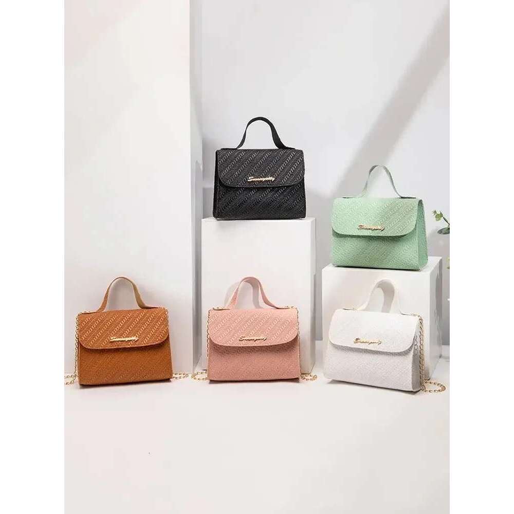 Eming Chain Square PU Leather Large Capacity Shoulder Crossbody Cell Phone Bag for Women purses and handbags