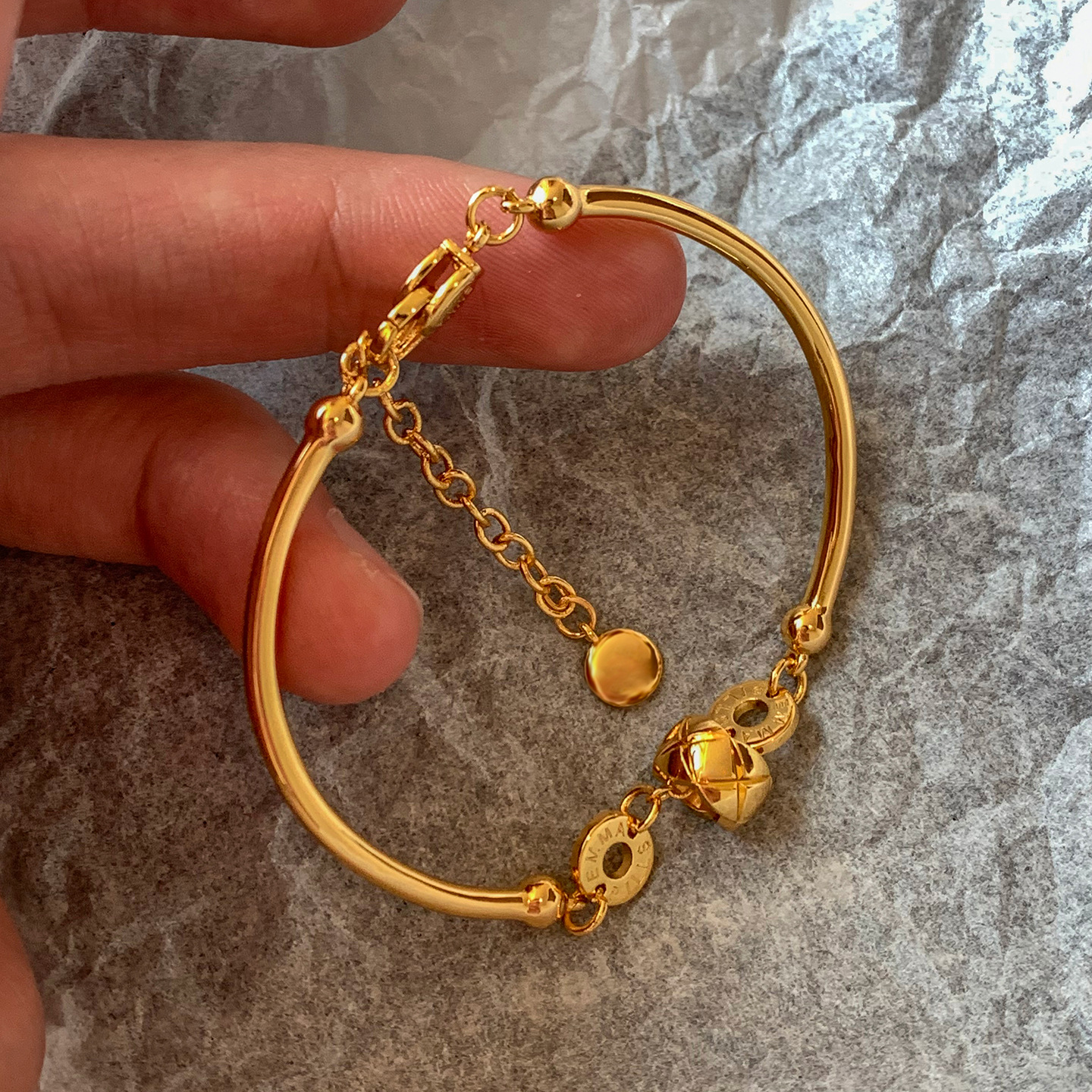 18K Real Gold Plated Round Bamboo French Retro Design Niche Bracelet Light Luxury High-end Sense Jewelry - view 3