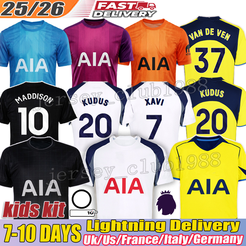 tottenham 25 26 SOLANKE Xavi VAN DE VEN MADDISON KULUSEVSKI Soccer shirt RICHARLISON ROMERO BISSOUMA 25 26 long sleeves Soccer Jerseys tottenham kit