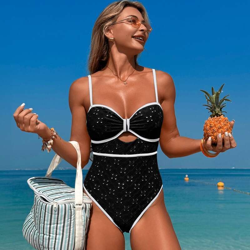 New hot spring in Xingcheng City, wholesale Huludao one-piece swimsuits for women with a sense of . 2025 new casual and versatile fashionable clothing