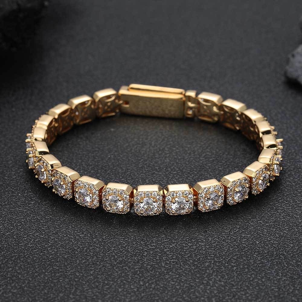 TUHE Unisex Bracelet 925 10mm Width Chain Women Bracelet Moissanite For Men Hip Hop Jewelry Gift