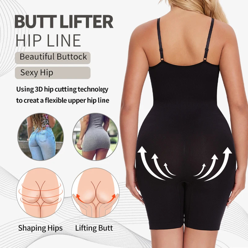 tight fitting womens tank top abdominal control full body shaping anti chamfering shorts weight loss waist trainer hip lift 250430