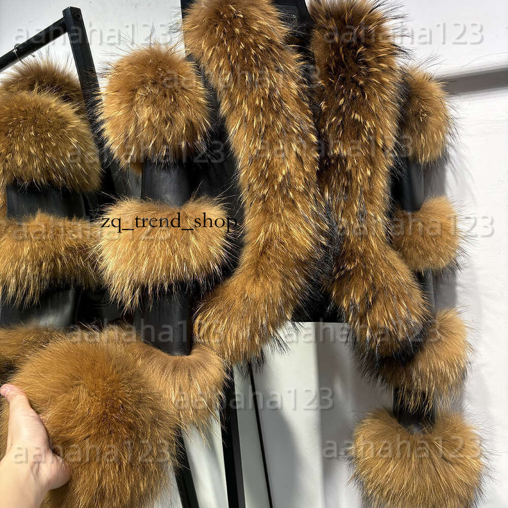 High Quality YOLOAgain Long Sleeve Real Fox Fur Coat Women Leather Jacket Streetwear Warm Winter Jacket 2a 88 ee