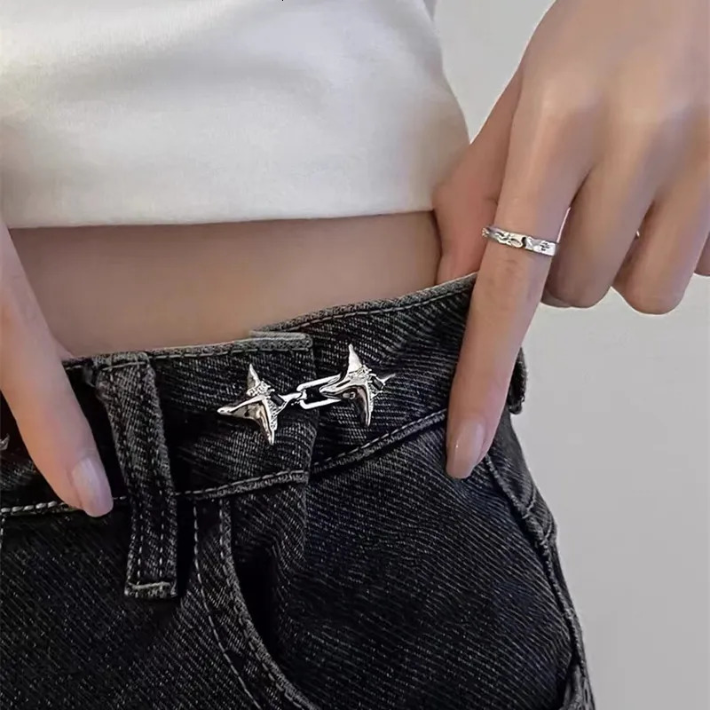 Temperature Four Corner Star Waist Tightening Tool Adjustable Buckle Fashion Jeans Fixed 250425