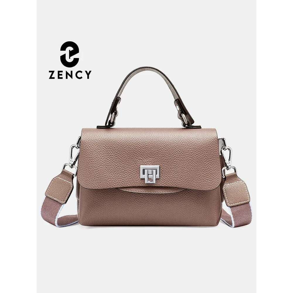 Zency Genuine Leather Top-Handle Bag For Ladies Fashion Envelope Bags Designer Shoulder Handbag Crossbody Large Capacity