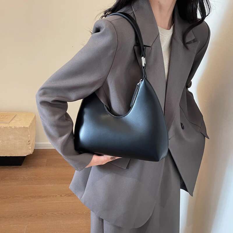 MOODS Fashion Underarm Shoulder Bags For Women PU Leather Pure Color Armpit Hobo Bag New Designer Purses And Handbag Bag