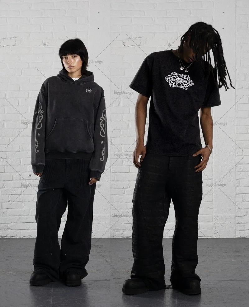 Y2K Punk Rock Fashion Edition Straight Wide Leg Mens Retro Street Hip Hop Harajuku Gothic Casual Loose Jeans Womens 250423