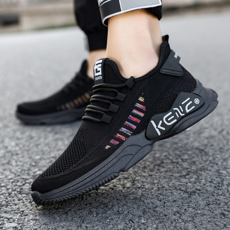 Large Size Men S Spring And Autumn Flyknit Breathable Casual Sports Small Red Mesh Strap Trendy Running Shoes Ddmysaturn