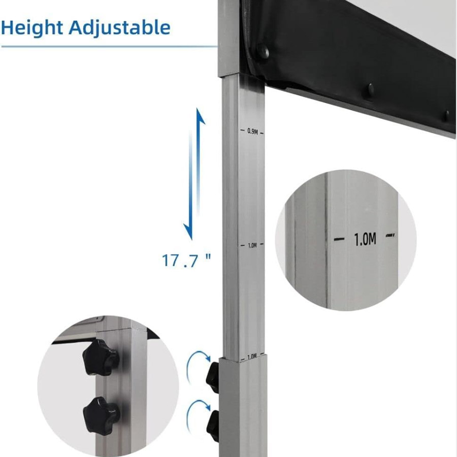 Projector Screen with Stand 144 inch Portable Projection Screen 16:9 4K HD Projections Movies Screen