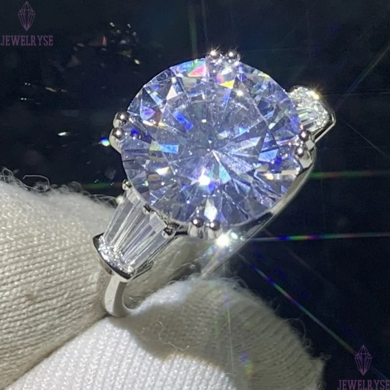 Sparkling Luxury Jewelry Wedding Ring ReaL 925 Sterling Silver Princess Cut White Topaz CZ Diamond Gemstones Party Handmade Moissanite Women Engagemen