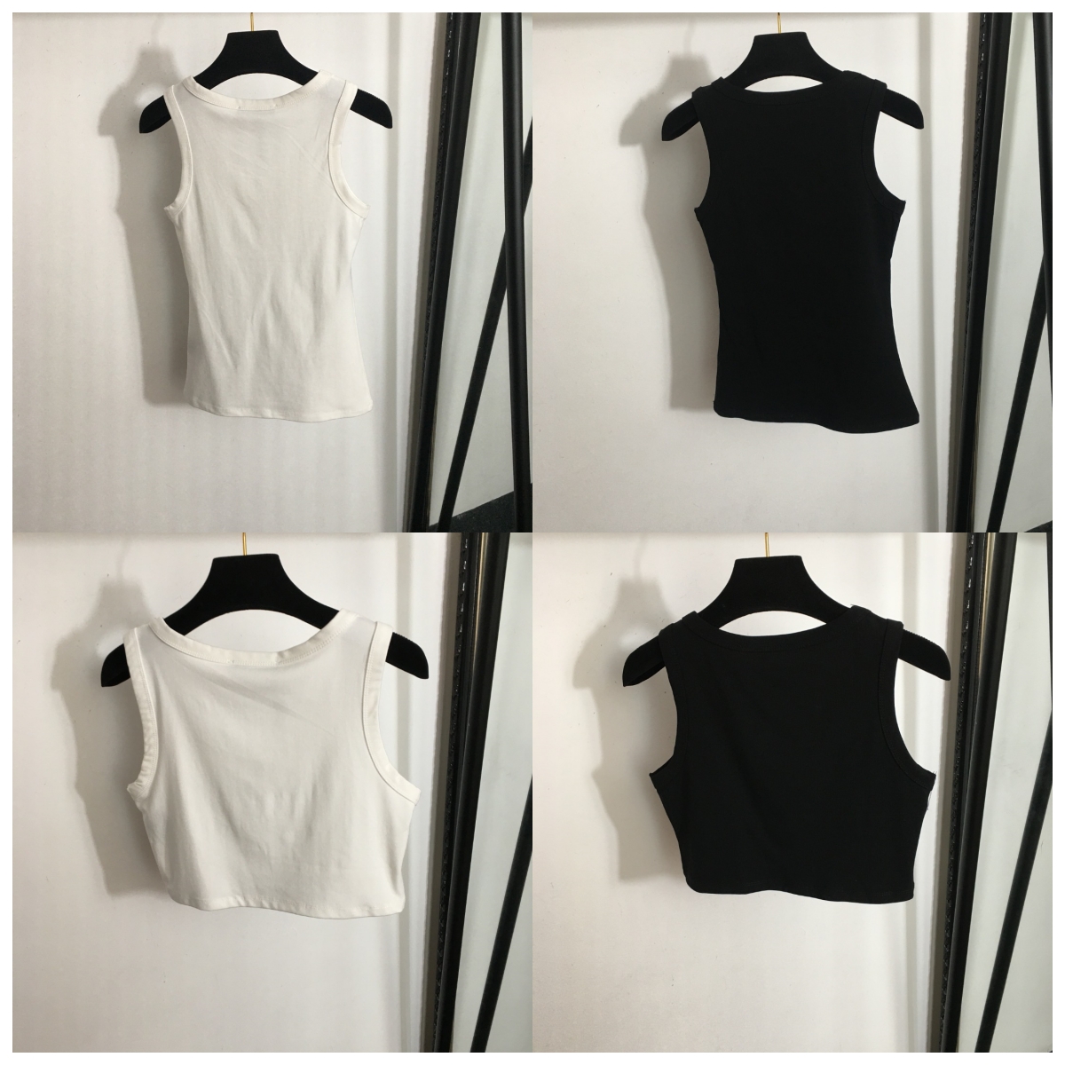 Women Knits Tank Top Designer Embroidery Vest Sleeveless Breathable Knitted Pullover Womens Sport Top A12