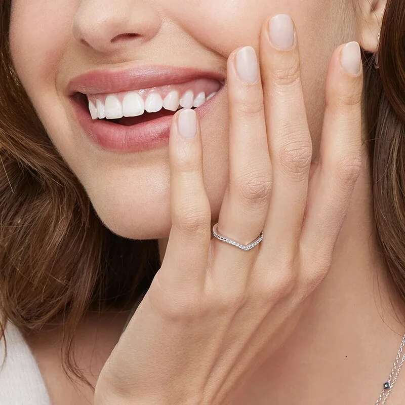 knb brilliant vshaped certified moissanite pure diamond rings for women gift real 925 sterling silver best quality fine jewelry