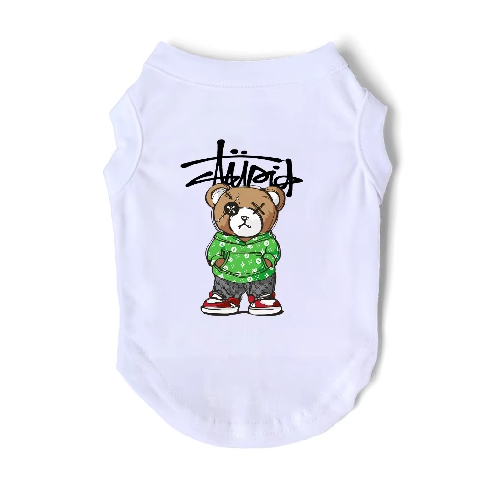 Dog Shirts Quick Dry Lightweight Soft Pet T-Shirt Imitating Trends Design Breathable Sleeveless Vest Summer Stretchy Dog Tee for Small Medium Dog XXL 