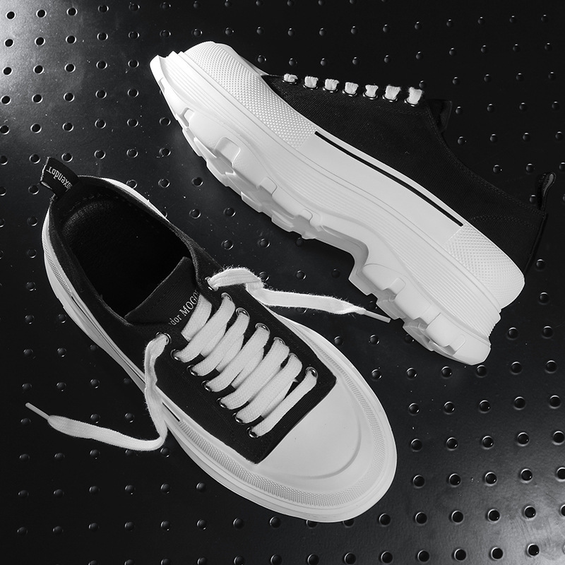 Sponge Cake Thick-soled Shoes Men's Fashionable Leather Designer Shoes Street Dance Casual Shoes