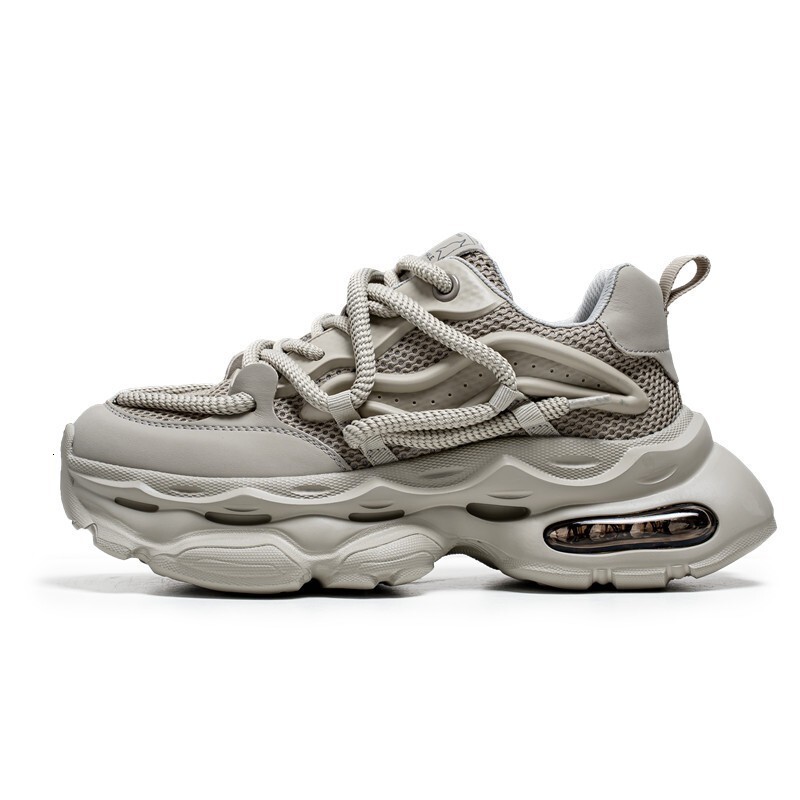 2025 New Thick-soled Sneakers for Men's Breathable Mesh Air Cushion Designer Shoes Sports Casual Shoes