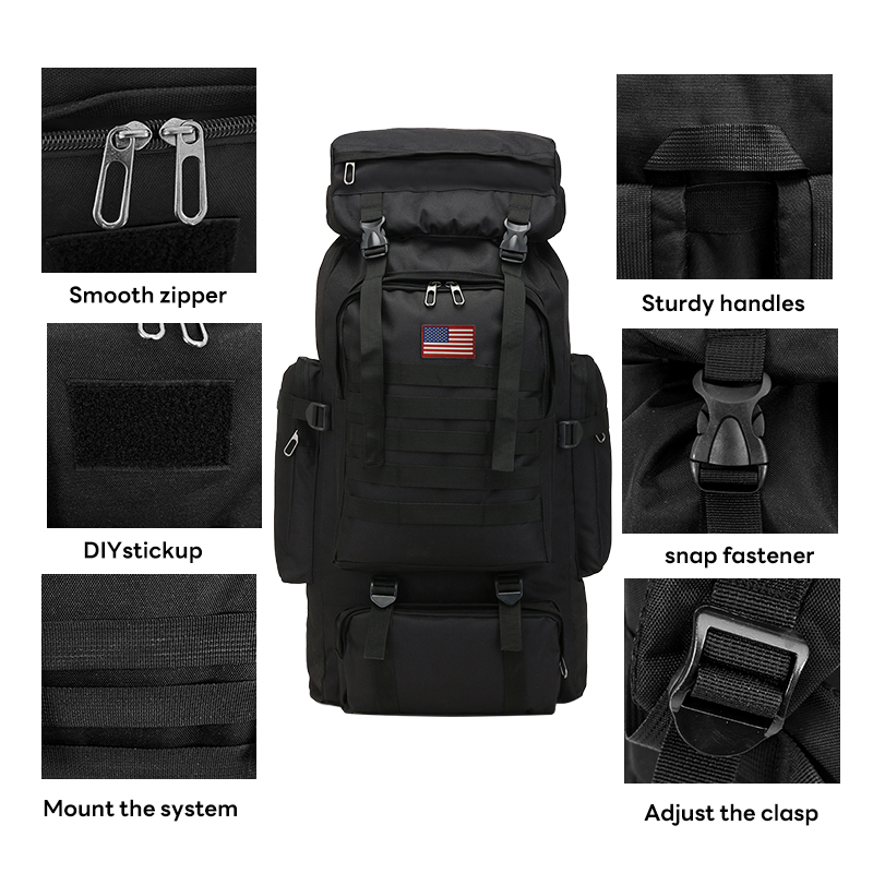 hiking backpack for men 80l camping backpack military rucksack molle 3 days assault pack for climbing 3077